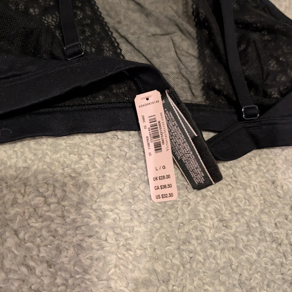 Victoria's Secret Black Lace High-Neck Bralette - Picture 5 of 5